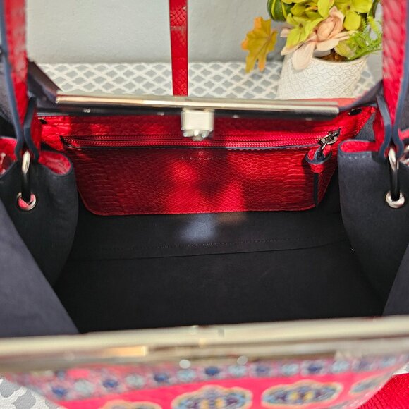 Nanette Lepore Athena Rug Crossbody – Red Leather | NWT - Picture 8 of 10